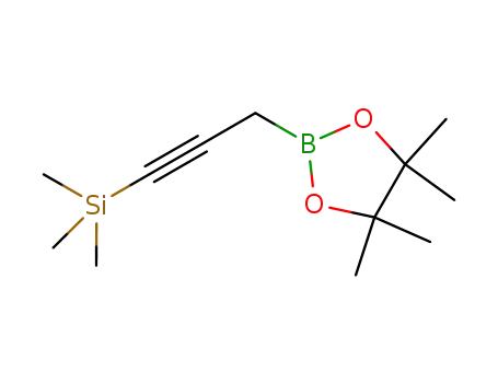 Molecular Structure of 129217-85-2 (trimethyl (3-(4,4,5,5-tetramethyl-1,3,2-dioxaborolan-2-yl)prop-1-yn-1-yl)silane)