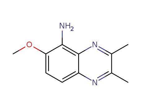 Molecular Structure of 32387-83-0 (6-methoxy-2,3-dimethylquinoxalin-5-amine)
