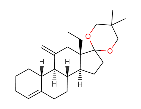 Molecular Structure of 160683-95-4 (11-methylene-17-<(2,2-dimethyl)propane-1,3-dioxy>-18a-homo-estr-4-ene)