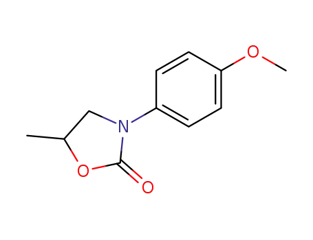 Molecular Structure of 121485-50-5 (3-(4-Methoxyphenyl)-5-methyl-2-oxazolidinone)
