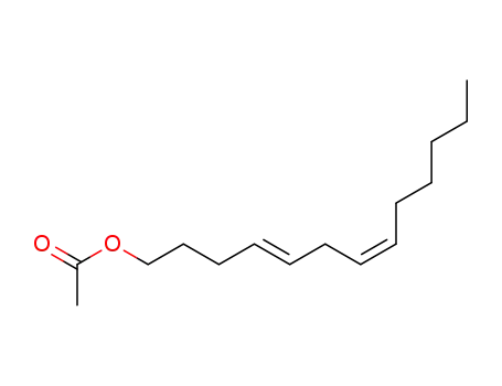 Molecular Structure of 57981-60-9 ((Z,E)-trideca-4,7-dien-1-yl acetate)