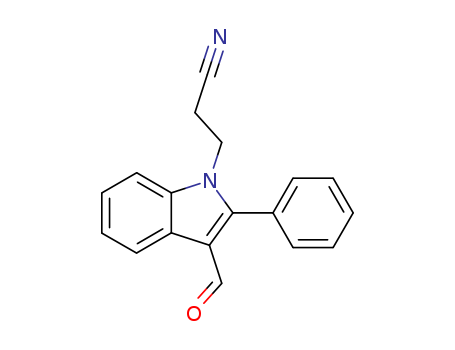 41450-77-5,3-formyl-2-phenyl-1H-indole-1-propiononitrile,3-(3-formyl-2-phenyl-1H-indol-1-yl)propanenitrile;3-Formyl-2-phenyl-1H-indole-1-propiononitrile;EINECS 255-369-2;1H-Indole-1-propanenitrile,3-formyl-2-phenyl;3-(3-formyl-2-phenyl-indol-1-yl)-propionitrile;1-(2-Cyanoethyl)-2-phenylindole-3-carboxyaldehyde;