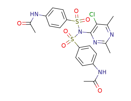 Molecular Structure of 84729-42-0 (C<sub>22</sub>H<sub>22</sub>ClN<sub>5</sub>O<sub>6</sub>S<sub>2</sub>)