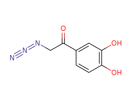Molecular Structure of 165947-83-1 (2-azido-1-(3,4-dihydroxyphenyl)ethanone)
