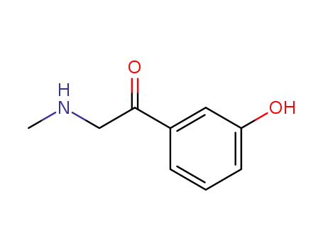 Molecular Structure of 52093-42-2 (1-METHYLAMINO-3'-HYDROXYACETOPHENONE)