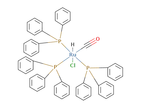 Molecular Structure of 16971-33-8 (Carbonylchlorohydrotris(triphenylphosphine)ruthenium)