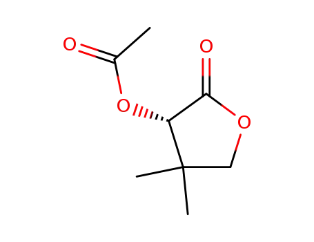 Molecular Structure of 28387-34-0 (2(3H)-Furanone, 3-(acetyloxy)dihydro-4,4-dimethyl-, (S)-)