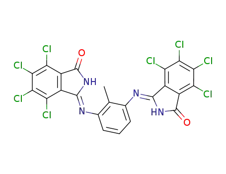 Molecular Structure of 5045-40-9 (3,3'-[(2-methyl-1,3-phenylene)diimino]bis[4,5,6,7-tetrachloro-1H-isoindol-1-one])