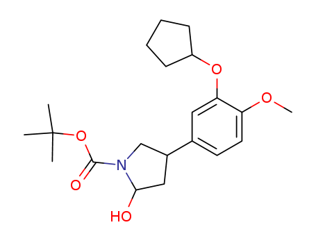 1-Pyrrolidinecarboxylic acid,  4-[3-(cyclopentyloxy)-4-methoxyphenyl]-2-hydroxy-, 1,1-dimethylethyl  ester