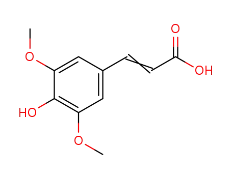 Molecular Structure of 7362-37-0 (3,5-DIMETHOXY-4-HYDROXYCINNAMIC ACID)