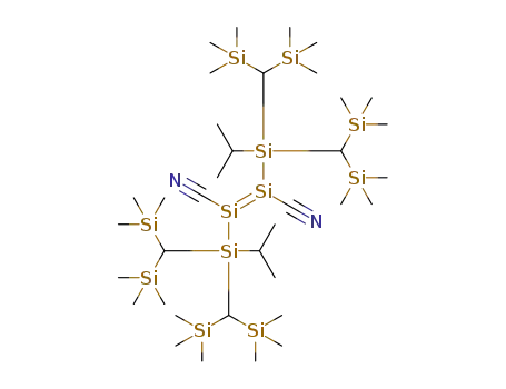Molecular Structure of 1357062-57-7 ((E)-1,1,4,4-tetrakis[bis(trimethylsilyl)methyl]-2,3-dicyano-1,4-diisopropyltetrasila-2-ene)