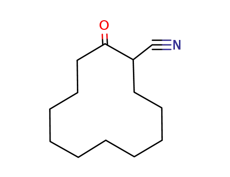 Molecular Structure of 66819-72-5 (2-oxo-cyclododecane-1-carbonitrile)