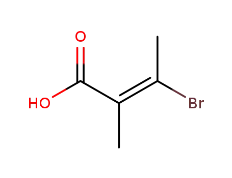 Molecular Structure of 35057-99-9 (2-Butenoic acid, 3-bromo-2-methyl-, (E)-)