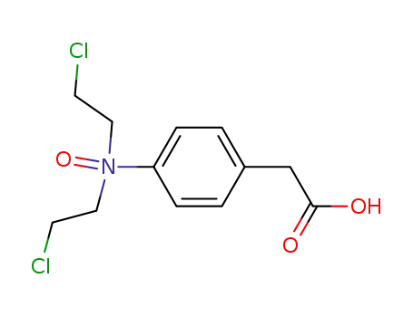 Molecular Structure of 30716-00-8 (Benzeneacetic acid,4-[bis(2-chloroethyl)oxidoamino]-)