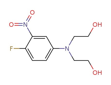 Molecular Structure of 29705-38-2 (2,2'-[(4-fluoro-3-nitrophenyl)imino]bisethanol)