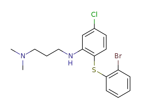 Molecular Structure of 109454-48-0 (<i>N'</i>-[2-(2-bromo-phenylsulfanyl)-5-chloro-phenyl]-<i>N,N</i>-dimethyl-propanediyldiamine)
