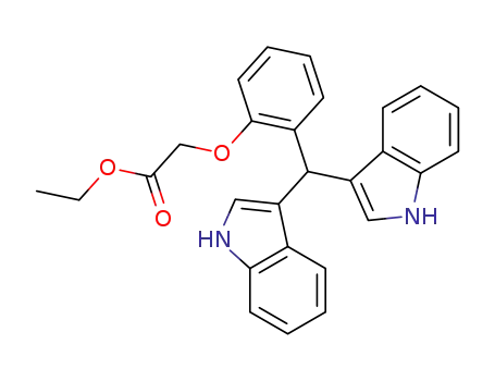 Molecular Structure of 654636-49-4 (ethyl 2-[2-{bis(1H-indol-3-yl)methyl}phenoxy]acetate)