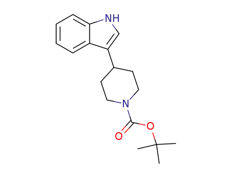 Molecular Structure of 155302-28-6 (4-(1H-Indol-3-yl)piperidine-1-carboxylic acid tert-butyl ester)