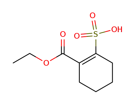 Molecular Structure of 243984-25-0 (2-(ethoxycarbonyl)cyclohex-1-ene-1-sulfonic acid)