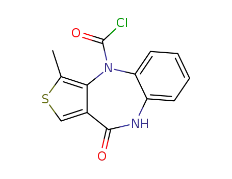 Molecular Structure of 118306-21-1 (4-(chlorocarbonyl)-4,9-dihydro-3-methyl-10H-thieno[3,4-b][1,5]benzodiazepin-10-one)