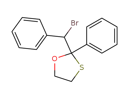 Molecular Structure of 101249-26-7 (2-(Bromo-phenyl-methyl)-2-phenyl-[1,3]oxathiolane)