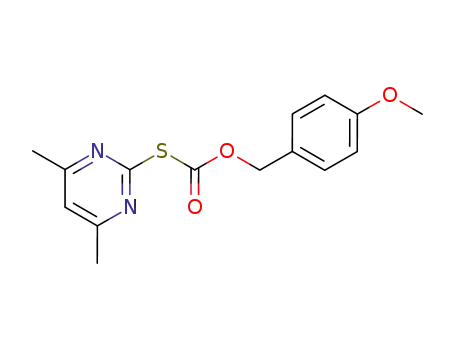 Molecular Structure of 41840-29-3 (P-METHOXYBENZYL S-(4,6-DIMETHYLPYRIMIDIN-2-YL) THIOCARBONATE)