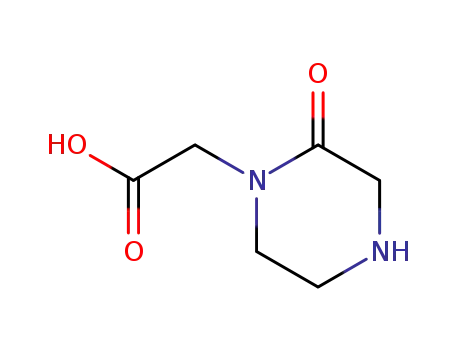 Molecular Structure of 24860-46-6 (2-Oxo-1-piperazineacetic acid)