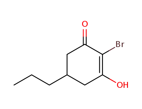 Molecular Structure of 70336-33-3 (2-Bromo-3-hydroxy-5-propyl-cyclohex-2-enone)