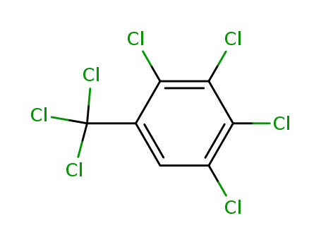 Molecular Structure of 2136-87-0 (Benzene, 1,2,3,4-tetrachloro-5-(trichloromethyl)-)
