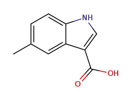Molecular Structure of 10242-02-1 (5-METHYL-1H-INDOLE-3-CARBOXYLIC ACID)