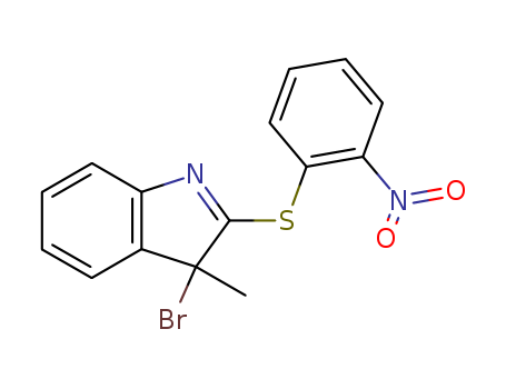 3H-Indole,3-bromo-3-methyl-2-[(2-nitrophenyl)thio]-
