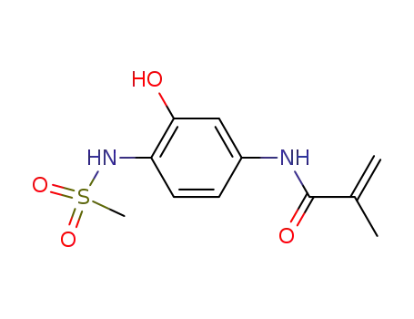 Molecular Structure of 36636-14-3 (N-[3-hydroxy-4-[(methylsulphonyl)amino]phenyl]methacrylamide)