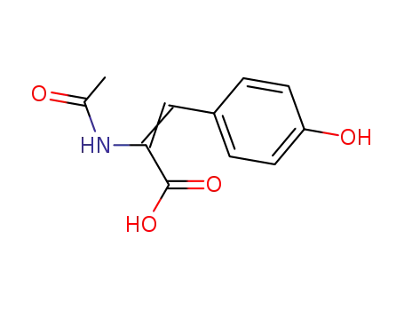 Molecular Structure of 38243-39-9 (2-Propenoic acid, 2-(acetylamino)-3-(4-hydroxyphenyl)-)