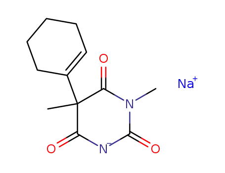 Molecular Structure of 50-09-9 (Hexobarbital sodium)