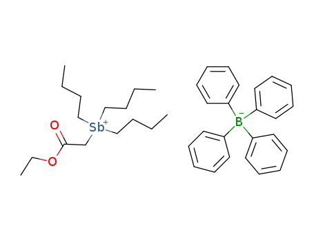 Molecular Structure of 123843-32-3 (carbethoxymethyltri-n-butylstibonium tetraphenylborate)