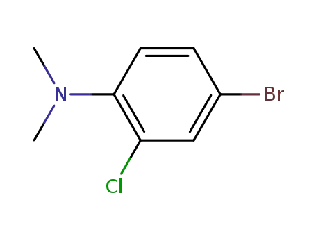 Molecular Structure of 50638-51-2 (4-BROMO-2-CHLORO-N,N-DIMETHYLANILINE)