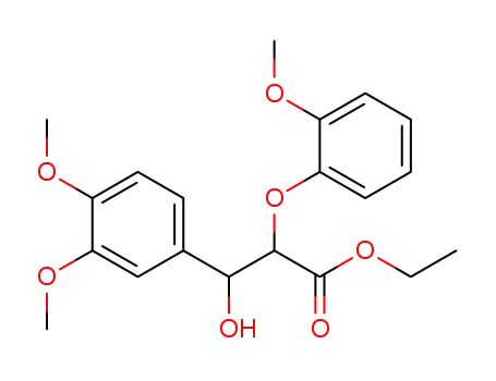 Molecular Structure of 7572-96-5 (1-(3,4-Dimethoxyphenyl)-2-carbethoxy-2-(2-methoxyphenoxy)ethanol)