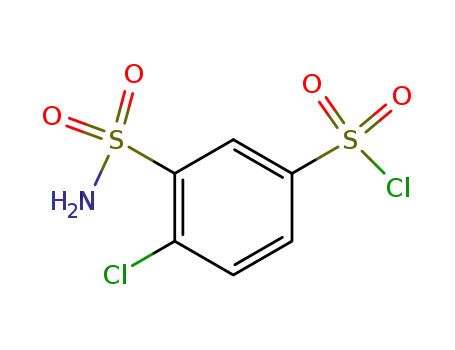Molecular Structure of 61450-06-4 (2-CHLORO-5-CHLOROSULPHONYL BENZENESULFONAMIDE)