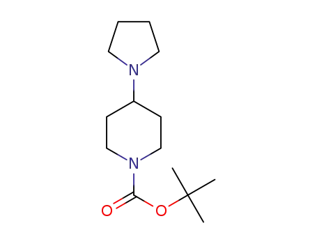 Molecular Structure of 902837-26-7 (4-PYRROLIDIN-1-YL-PIPERIDINE-1-CARBOXYLIC ACID TERT-BUTYL ESTER)