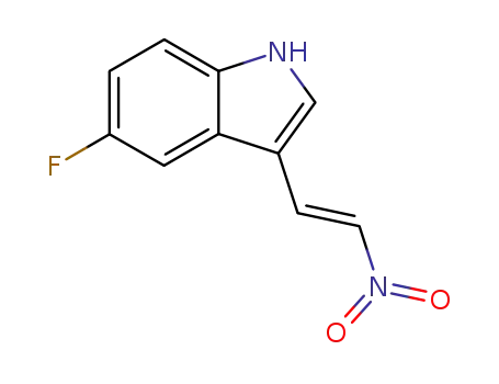 Molecular Structure of 214417-26-2 ((Ε)-5-fluoro-3-(2-nitroethenyl)-1Η-indole)