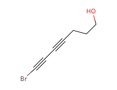 Molecular Structure of 1001587-76-3 (7-bromohepta-4,6-diyn-1-ol)