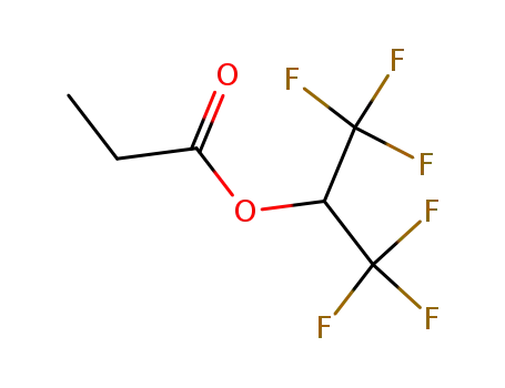 Molecular Structure of 24499-62-5 (1,1,1,3,3,3-hexafluoropropan-2-yl propionate)