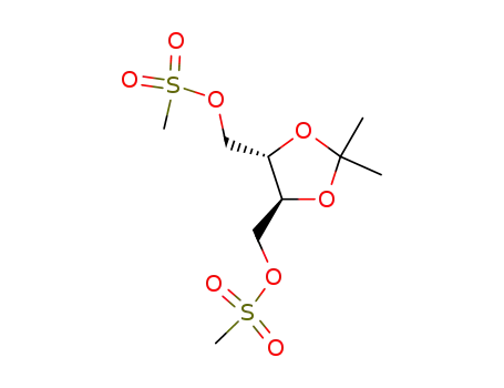 Molecular Structure of 4248-74-2 ((-)-2,3-O-ISOPROPYLIDENE-L-THREITOL 1,4-DIMETHANE SULFONATE)