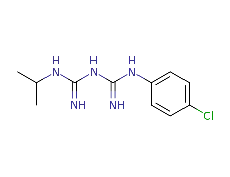 Molecular Structure of 500-92-5 (N-(4-CHLOROPHENYL)-N'-(ISOPROPYL)-IMIDODICARBONIMIDIC DIAMIDE)