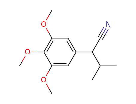 Molecular Structure of 36622-33-0 (3,4,5-trimethoxy-alpha-(1-methylethyl)phenylacetonitrile)
