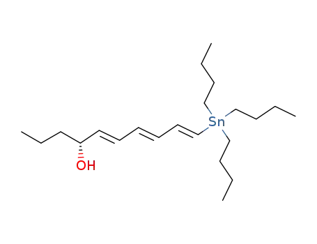 Molecular Structure of 1265526-17-7 ((4R,5E,7E,9E)-10-(tributylstannyl)deca-5,7,9-trien-4-ol)