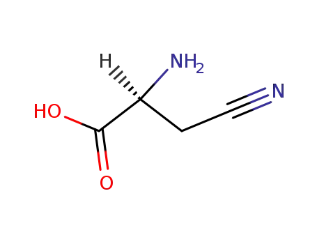 Molecular Structure of 6232-19-5 (BETA-CYANO-L-ALANINE)