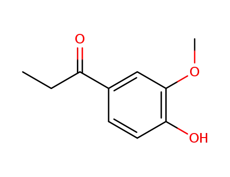 Molecular Structure of 1835-14-9 (4'-Hydroxy-3'-methoxypropiophenone)
