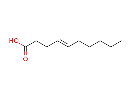 Molecular Structure of 57602-94-5 (TRANS-4-DECENOIC ACID)