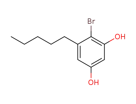 Molecular Structure of 78463-35-1 (4-bromo-5-pentylbenzene-1,3-diol)